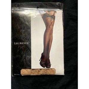 Vintage Thigh High Nude Stockings Fits 90-160lbs.